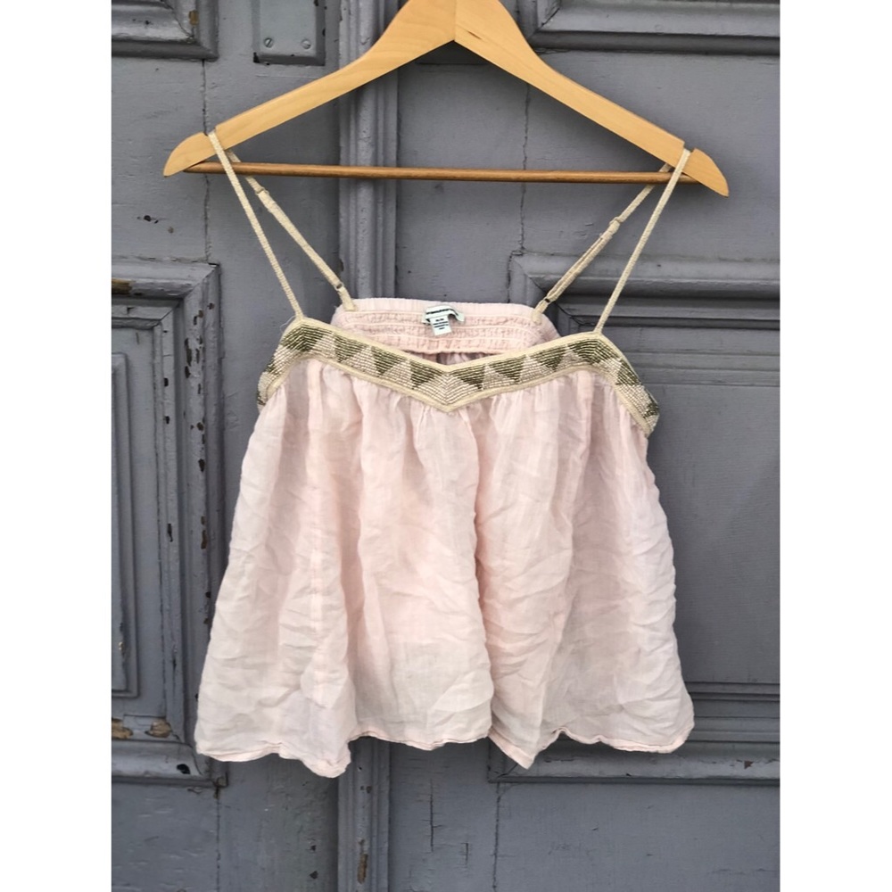 Light pink beaded tank top